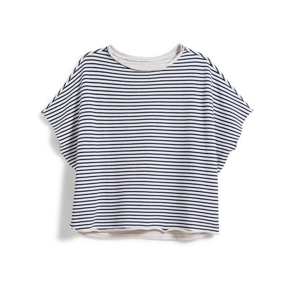 B38 Frank & Eileen Olive Original Capelet OS Striped French Chic Old Money - Picture 3 of 9